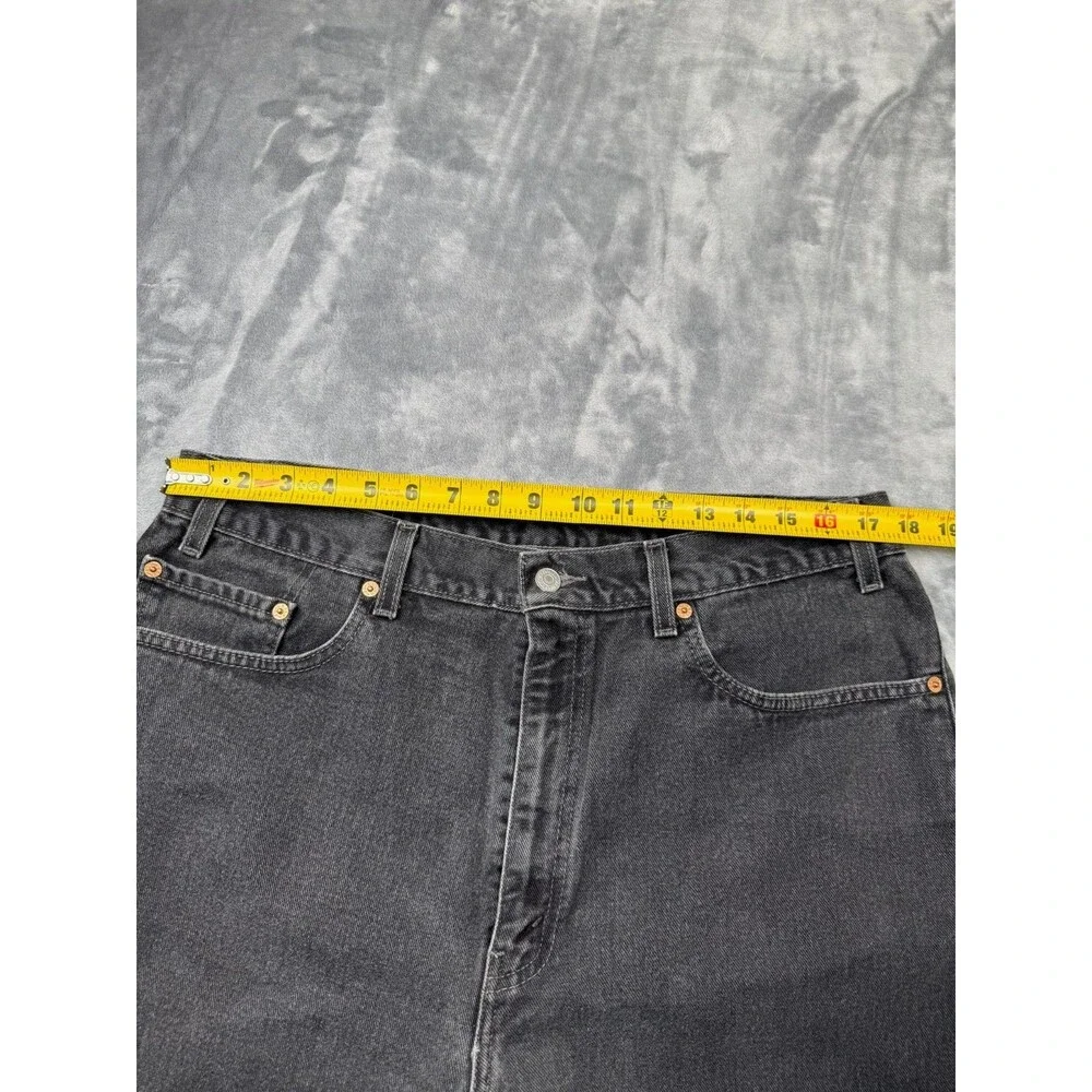 Levi's Jeans Mens 38x32 Black Regular Fit 505 Straight Leg Cowboy Denim